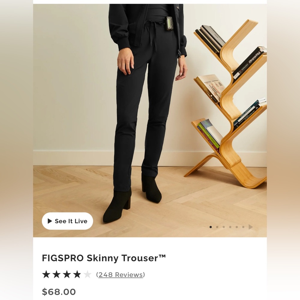 FIGSPRO™ Skinny Trouser Black Size Extra Small NWT